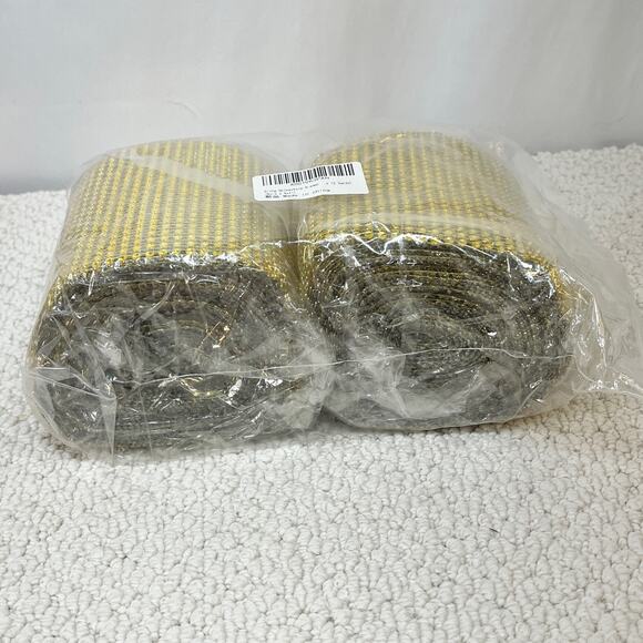 Gold Bling Rhinestone Diamond Mesh Ribbon Wrap Acrylic 2 Rolls/20 Yds Total Mums - Picture 5 of 7
